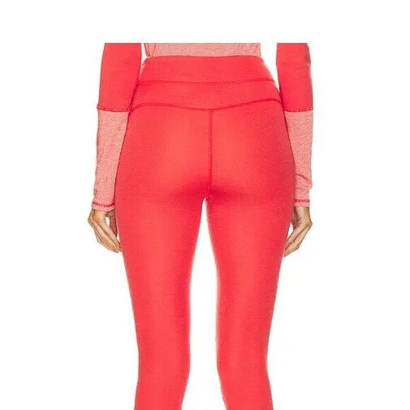 NEW Free People Moonlight Base Layer Leggings Merino Wool in red 1125 2s1 - Picture 10 of 12